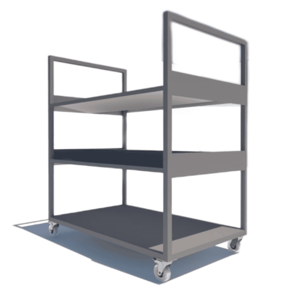 Carrinho Para Biblioteca 100 x 40 x 80 premium