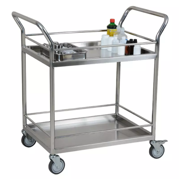 Carro hospitalar Inox 02 Bandejas
